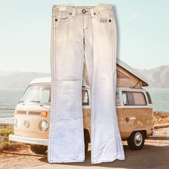 California Vintage Denim - CALIFORNIA VINTAGE JEANS LOW RISE BOOTCUT WITH STITCHING 100% COTTON